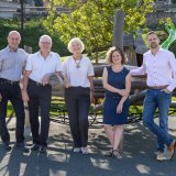 Sur la photo : Laurent Rausis, Pierre-Louis Abbet, Nicola Thibaudeau, Sandrine Tissières, Joachim Rausis